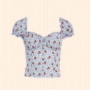 Reformation Bev Top in Petunia Size 10